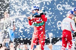 Lucas di Grassi, ABT Schaeffler Audi Sport, celebrates on the podium