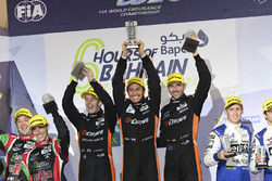 LMP2 Podium: first place #26 G-Drive Racing Oreca 05 - Nissan: Roman Rusinov, Alex Brundle, René Ras