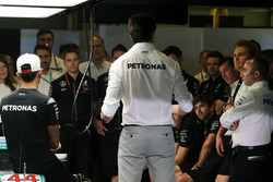 Lewis Hamilton, Mercedes AMG F1; Toto Wolff, Mercedes AMG F1 Shareholder and Executive Director; Nic
