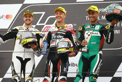 Podium: race winner Dominique Aegerter, Kiefer Racing, second place Thomas Luthi, CarXpert Interwett