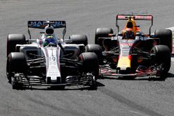 Felipe Massa, Williams FW40, Max Verstappen, Red Bull Racing RB13, battle for position