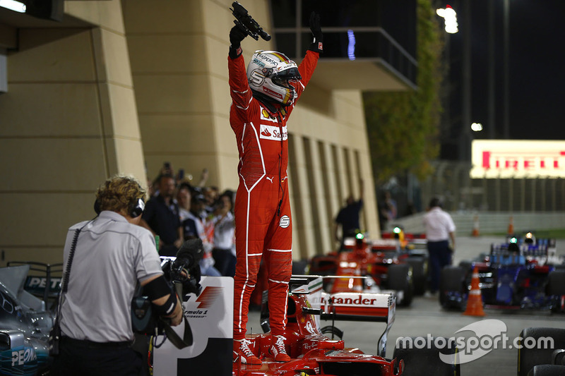 Race winner Sebastian Vettel, Ferrari SF70H