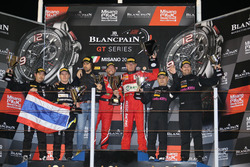 Podium AM: Race winner #11 Kessel Racing, Ferrari 488 GT3: Michael Broniszewski, Giacomo Piccini, second place #39 Kessel Racing TP12, Ferrari 488 GT3: Piti Bhirombhakdi, Carlo Van Dam, #70 Kornely Racing, Mercedes-AMG GT3: Yoshi Mori, Kenneth Heyer