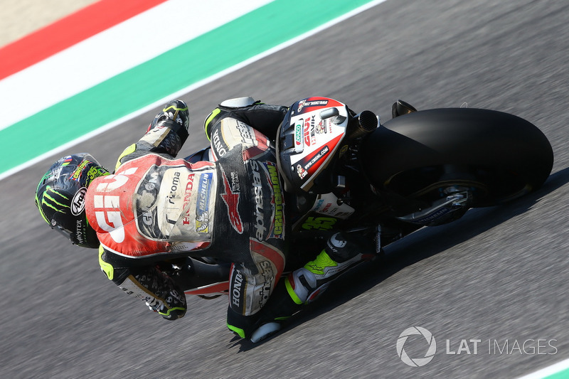 Mais rápido nesta sexta em Mugello, Cal Crutchlow caiu no final do TL3 e perdeu o lugar no Q2. Ele sairá em 13º após ser cortado no Q1.