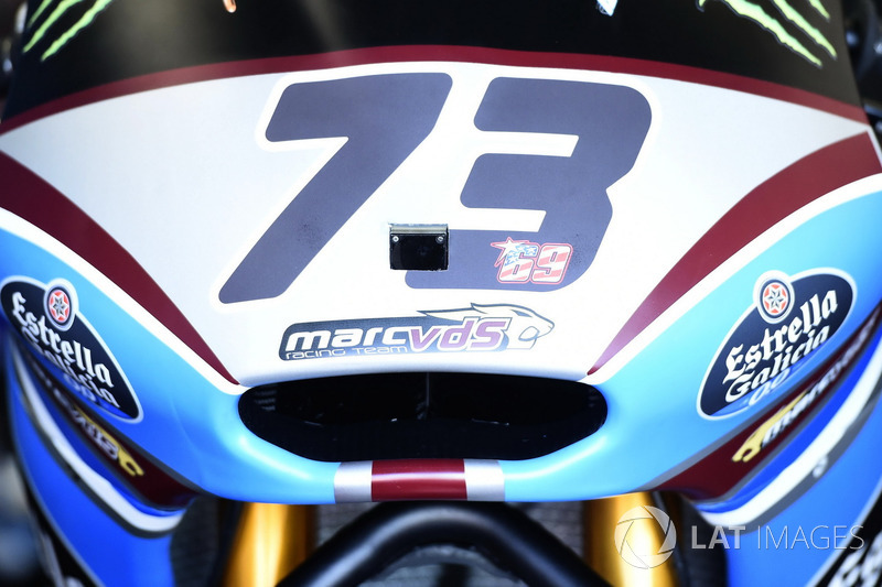 Moto2-Bike von Alex Marquez mit Aufkleber
