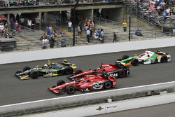 Ed Carpenter, Ed Carpenter Racing Chevrolet, Graham Rahal, Rahal Letterman Lanigan Racing Honda, Mikhail Aleshin, Schmidt Peterson Motorsports Honda