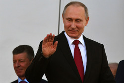 Vladimir Putin, President of Russia on the podium