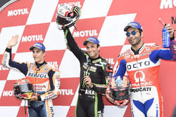 Top 3 after qualifying: Marc Marquez, Repsol Honda Team, PolesitterJohann Zarco, Monster Yamaha Tech 3, Danilo Petrucci, Pramac Racing