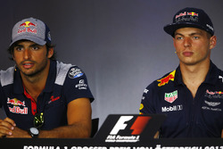 Carlos Sainz Jr., Scuderia Toro Rosso, Max Verstappen, Red Bull Racing, in the Thursay press conference