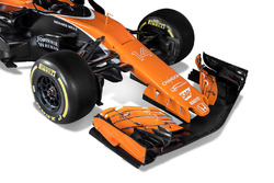 The McLaren MCL32 rear wing detail