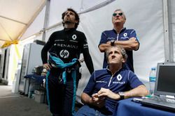 Jean Paul Driot, co-fondatore del team Renault E.DAMS, Alain Prost, Renault E.DAMS e Nicolas Prost,