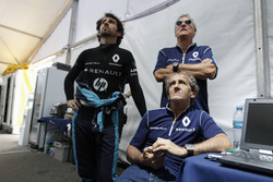 Jean Paul Driot, co-fondatore del team Renault E.DAMS, Alain Prost, Renault E.DAMS e Nicolas Prost,