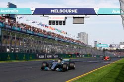 Льюис Хэмилтон, Mercedes AMG F1 W08, Себастьян Феттель, Ferrari SF70H, Валттери Боттас, Mercedes AMG F1 W08
