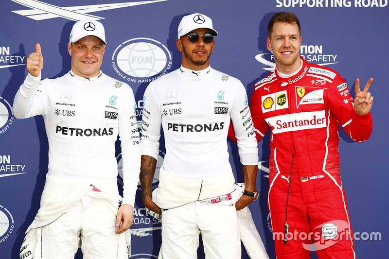Polesitter: Lewis Hamilton, Mercedes AMG F1, second place Sebastian Vettel, Ferrari, third place Valtteri Bottas, Mercedes AMG F1