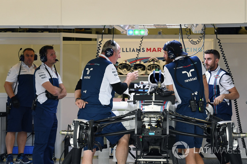 Williams FW40 in the garage