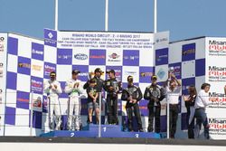 Gara 1 podio STG3 PRO, Agostini-Zampieri (Antonelli Motorsport,Ferrari 488- S.GT3 #63), Malacucelli-