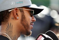 Lewis Hamilton, Mercedes AMG F1 with the media