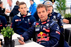 Sébastien Loeb, Team Peugeot Hansen, avec Timmy Hansen, Team Peugeot Hansen, et Kevin Hansen, Peugeot Hansen Academy