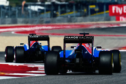 Esteban Ocon, Manor Racing MRT05 follows team mate Pascal Wehrlein, Manor Racing MRT05