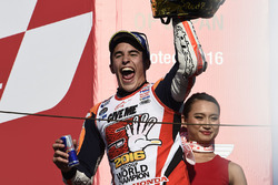Podium : le vainqueur Marc Marquez, Repsol Honda Team