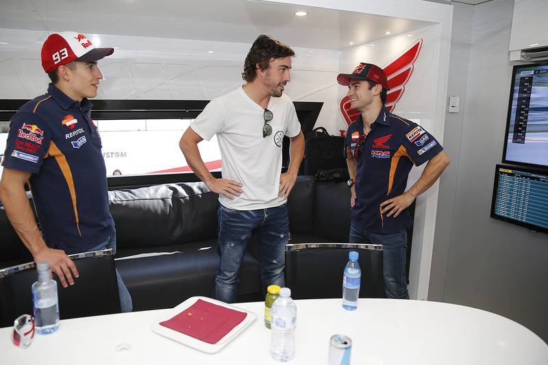 Marc Márquez, Fernando Alonso e Dani Pedrosa