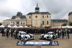 #31 Extreme Speed Motorsports Ligier JS P2 Nissan: Ryan Dalziel, Chris Cumming, Pipo Derani and #30 Extreme Speed Motorsports Ligier JS P2 Nissan: Scott Sharp, Ed Brown, Johannes van Overbeek