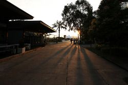 The paddock at sunrise