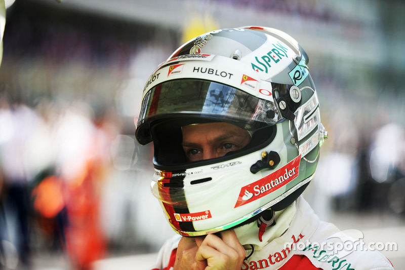 Sebastian Vettel, Ferrari on the grid