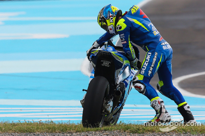 Choque de Aleix Espargaró, Team Suzuki MotoGP