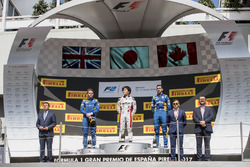 Podium: race winner Nobuharu Matsushita, ART Grand Prix, second place Oliver Rowland, DAMS, third place Nicholas Latifi, DAMS