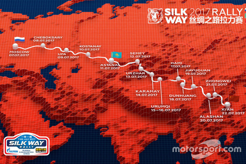 2017 Silk Way rally map