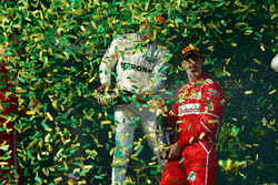 Podium: winner Sebastian Vettel, Ferrari, second place Lewis Hamilton, Mercedes AMG F1
