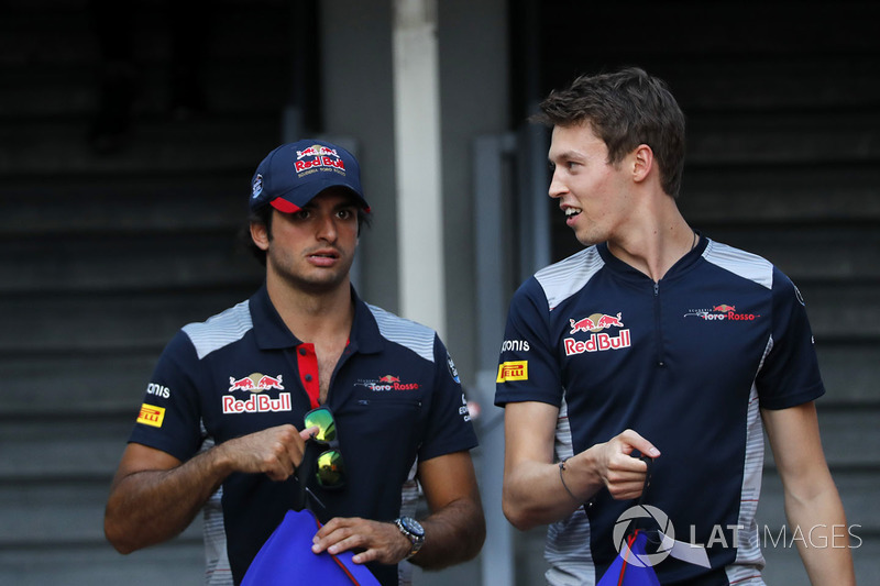 Carlos Sainz Jr., Scuderia Toro Rosso and Daniil Kvyat, Scuderia Toro Rosso