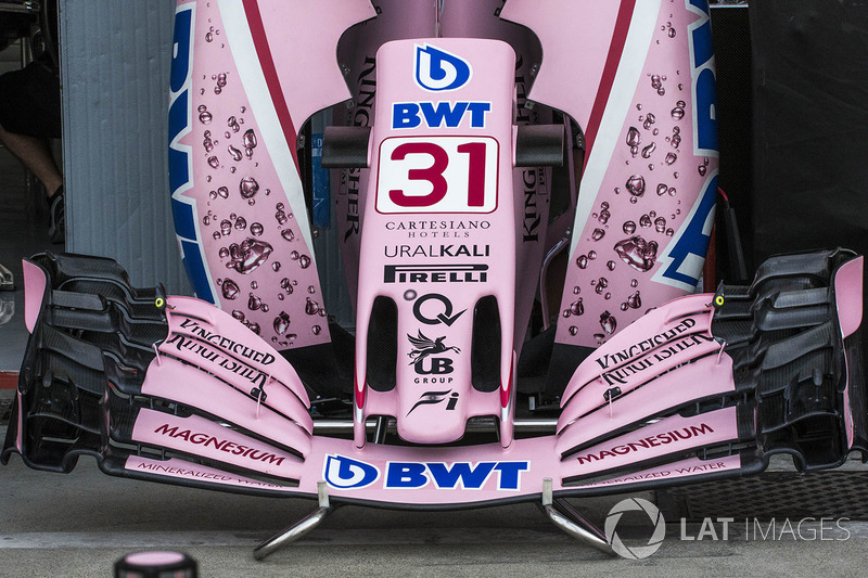 Sahara Force India VJM10 nose and front wing