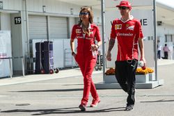 Kimi Raikkonen, Ferrari en Stefania Bocchi, Ferrari Press Officer