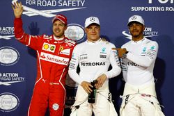 Polesitter: Valtteri Bottas, Mercedes AMG, second place Lewis Hamilton, Mercedes AMG, third place Se