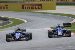 Marcus Ericsson, Sauber C36 and Pascal Wehrlein, Sauber C36