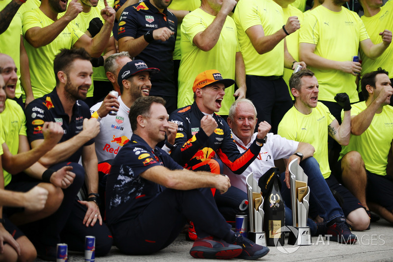 Perayaan kemenangan Red Bull Racing
