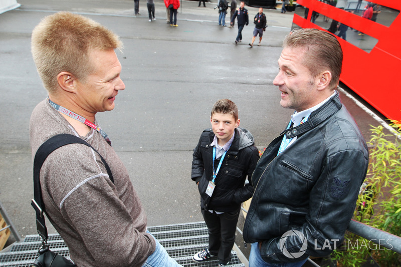 Mika Salo, with Jos Verstappen and his son Max Verstappen