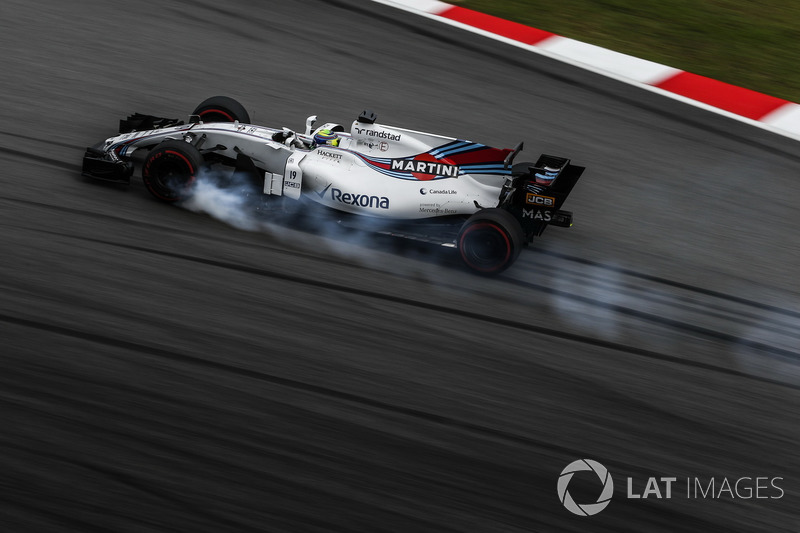 Felipe Massa, Williams FW40 bloque une roue