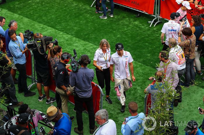 Sergio Pérez, Sahara Force India y Esteban Ocon, Sahara Force India
