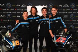 Andrea Migno, Nicolo Bulega, Francesco Bagnaia, Stefano Manzi, Sky Racing Team VR46