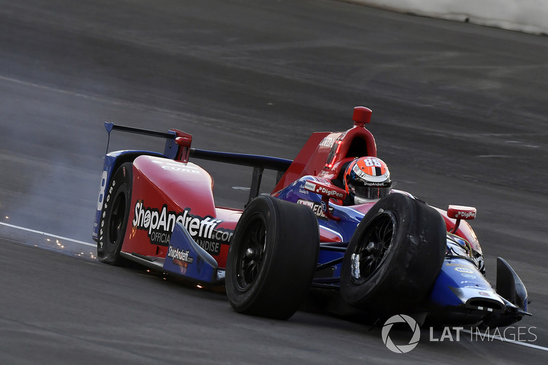 Crash d'Alexander Rossi, Herta - Andretti Autosport Honda