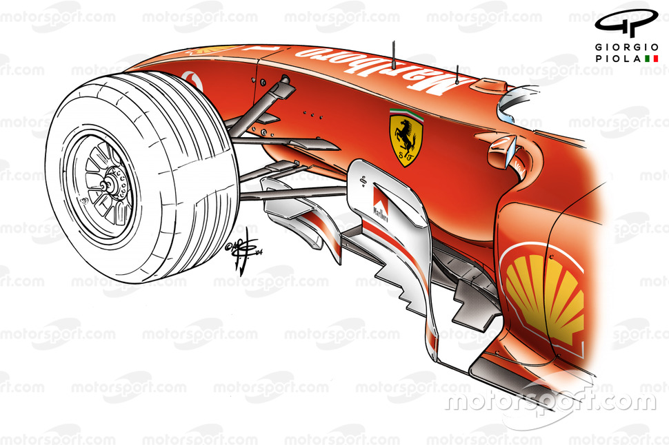 Ferrari F2004 (655) 2004, bargeboard di Monaco