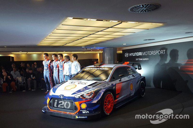 Hayden Paddon, Dani Sordo, Thierry Neuville, Hyundai Motorsport dévoilent la Hyundai i20 Coupe WRC