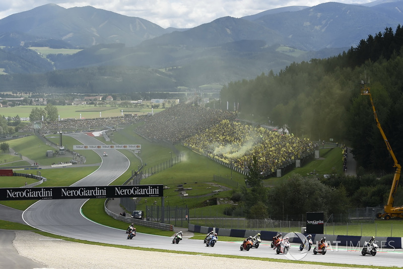 Aksi para pembalap di MotoGP Austria 2017