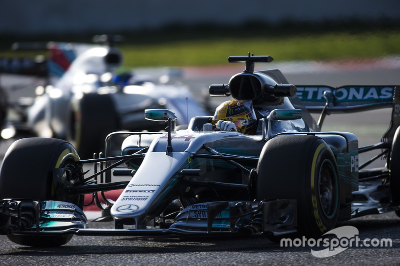 Lundi : Lewis Hamilton, Mercedes, et Felipe Massa, Williams