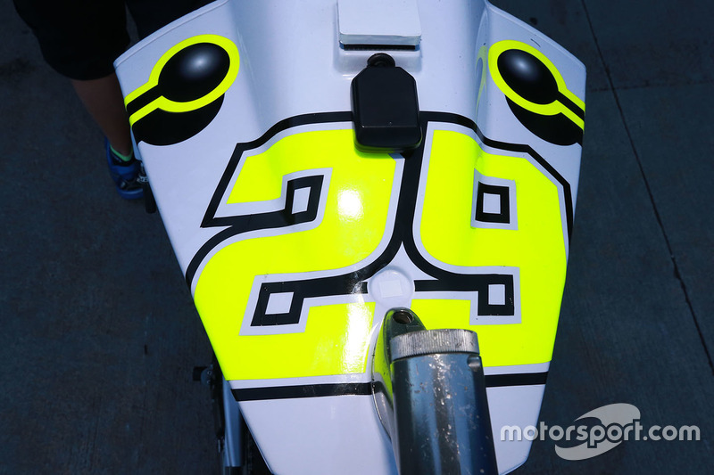 Bike detail of Andrea Iannone, Team Suzuki MotoGP