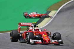 Kimi Raikkonen (FIN) Ferrari SF16-H as team mate Sebastian Vettel (GER) Ferrari SF16-H spins. 11.11.2016. Formula 1 World Championship, Rd 20, Brazilian Grand Prix, Sao Paulo, Brazil, Practice Day. - www.xpbimages.com, EMail: requests@xpbimages.com - copy of publication required for printed pictures. Every used picture is fee-liable. © Copyright: Moy / XPB Images