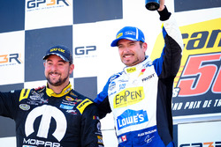 Race winner Alex Tagliani, second place Andrew Ranger